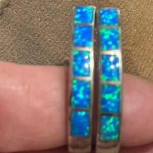 Vibrant Blue and Green lápiz lazuli Earrings